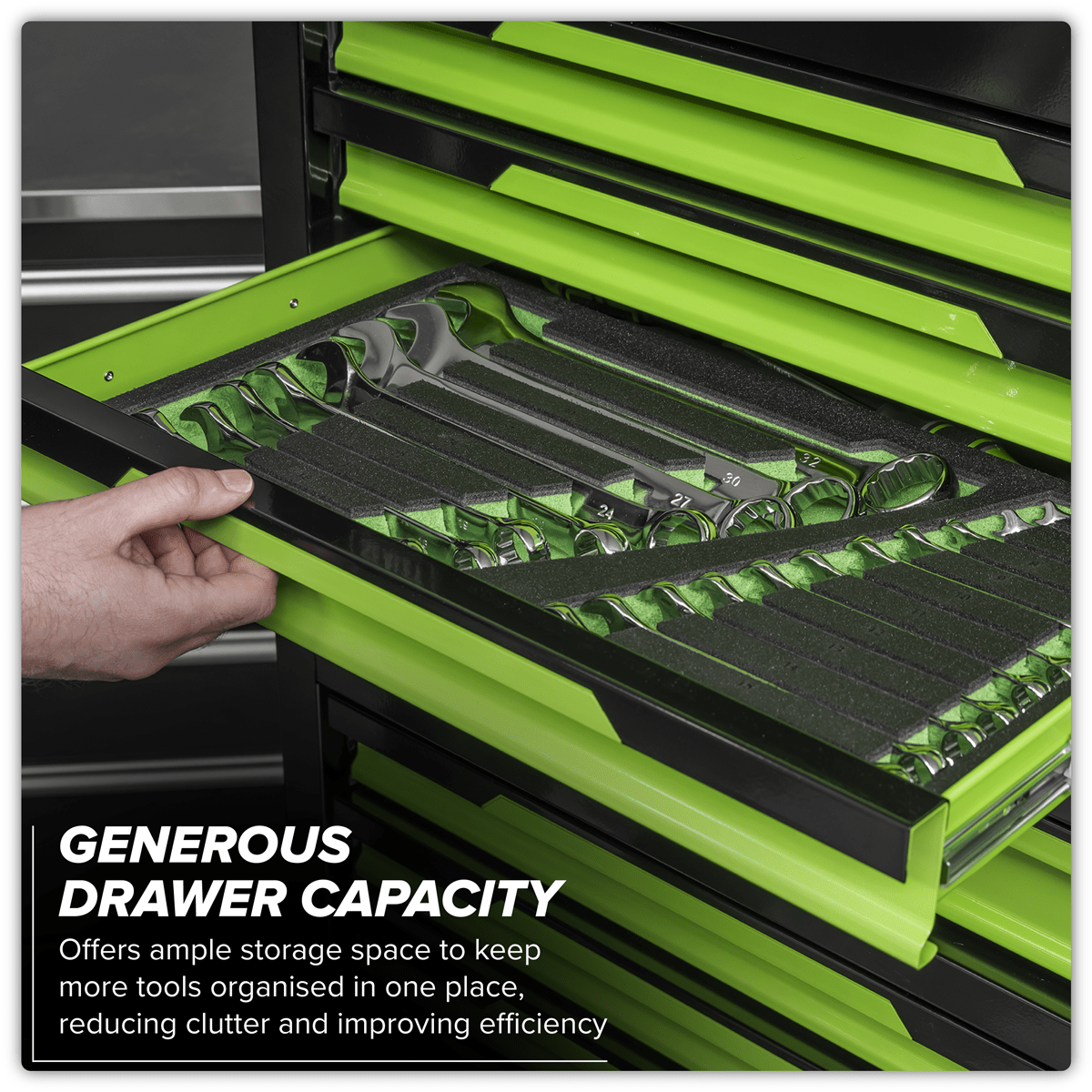 Sealey AP1080HVG Superline Pro® Topchest & Rollcab Combination 12 Drawer & 1 Door Cupboard - Green - AP1080HVG - Sealey Tools UK - Trade Counter Direct