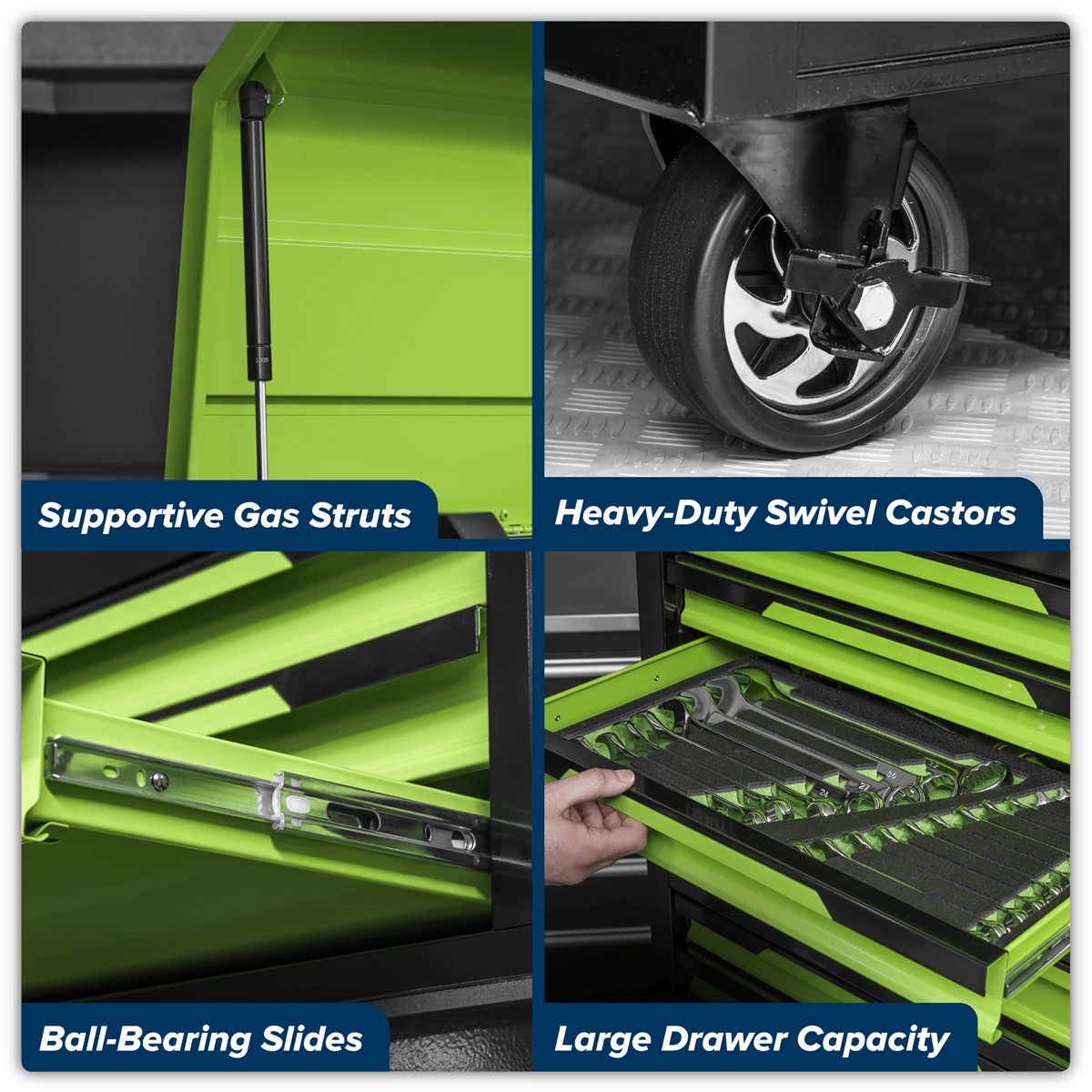 Sealey AP1080HVG Superline Pro® Topchest & Rollcab Combination 12 Drawer & 1 Door Cupboard - Green - AP1080HVG - Sealey Tools UK - Trade Counter Direct