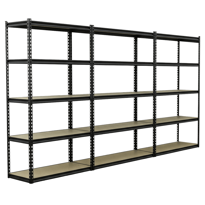 Sealey AP1200RCOMBO1 Racking Unit with 5 Shelves 220kg Capacity Per Level - Set of 3 - AP1200RCOMBO1 - Sealey Tools UK - Trade Counter Direct