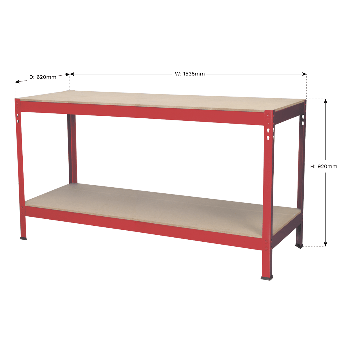Sealey AP1535 Steel Workbench with Wooden Top 1.53m - AP1535 - Sealey Tools UK - Trade Counter Direct