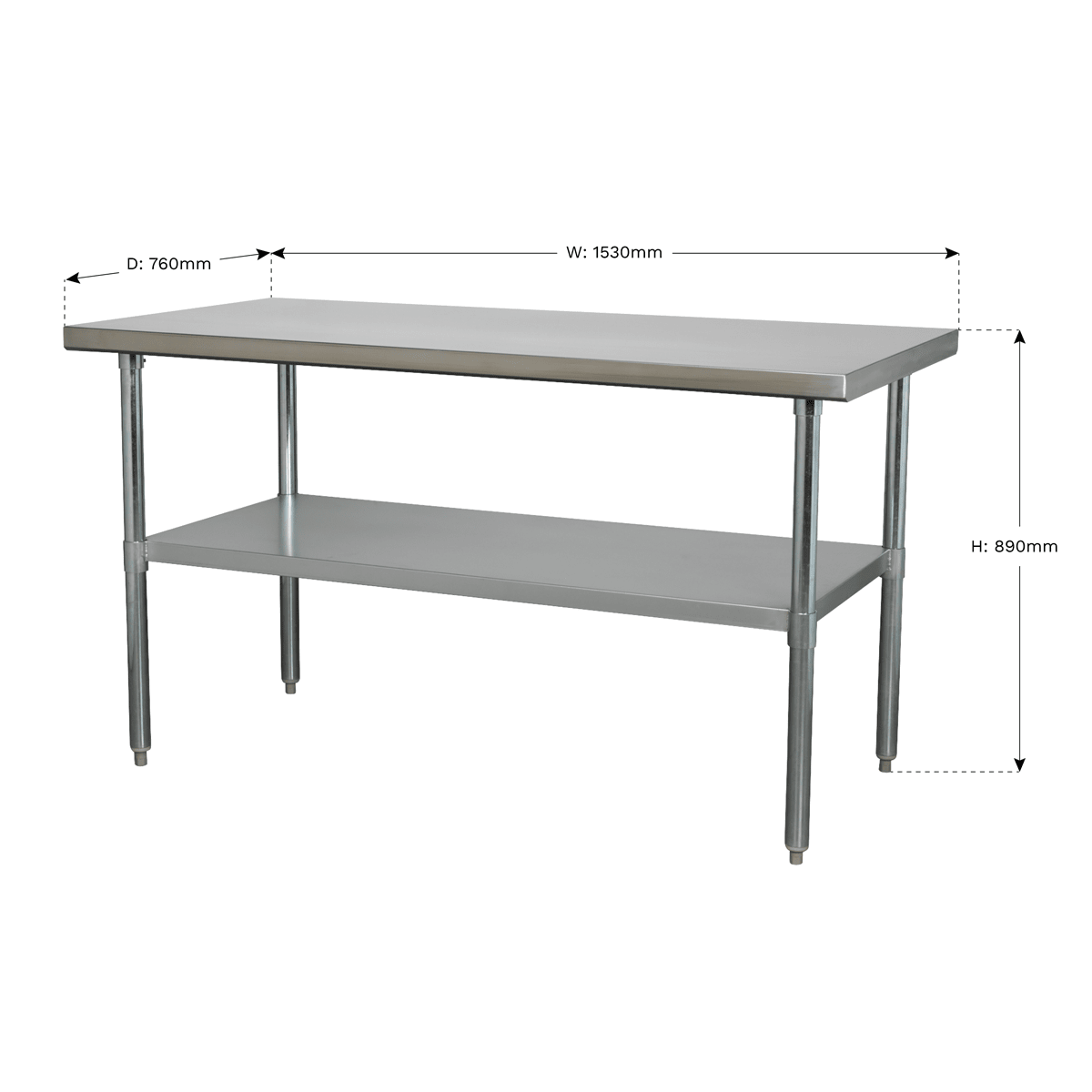 Sealey AP1560SS Stainless Steel Workbench 1.5m - AP1560SS - Sealey Tools UK - Trade Counter Direct