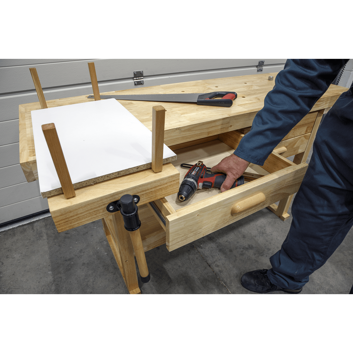 Sealey AP1640 Woodworking Bench with 4 Drawers - AP1640 - Sealey Tools UK - Trade Counter Direct