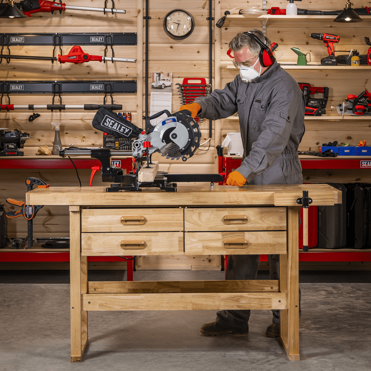 Sealey AP1640 Woodworking Bench with 4 Drawers - AP1640 - Sealey Tools UK - Trade Counter Direct