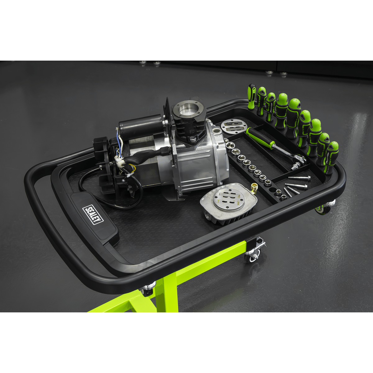 Sealey AP201 Adjustable-Height Mobile Workstation with Removable Top Tray - AP201 - Sealey Tools UK - Trade Counter Direct