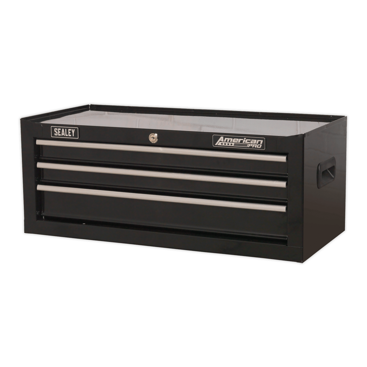 Sealey AP223B American PRO® Mid-Box Tool Chest 3 Drawer - Black - AP223B - Sealey Tools UK - Trade Counter Direct