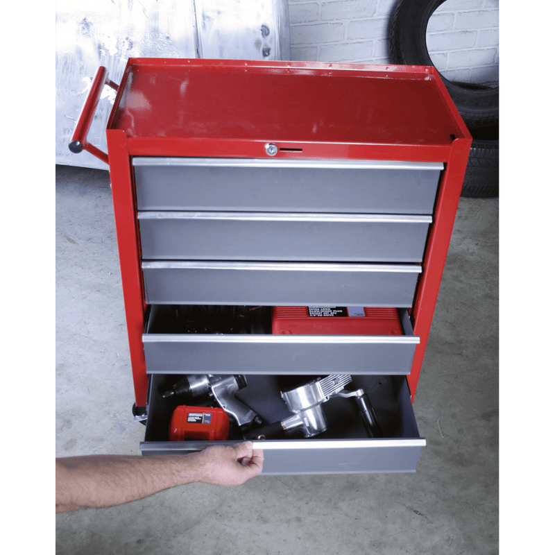Sealey AP22505BB American PRO® Rollcab 5 Drawer - Red/Grey - AP22505BB - Sealey Tools UK - Trade Counter Direct