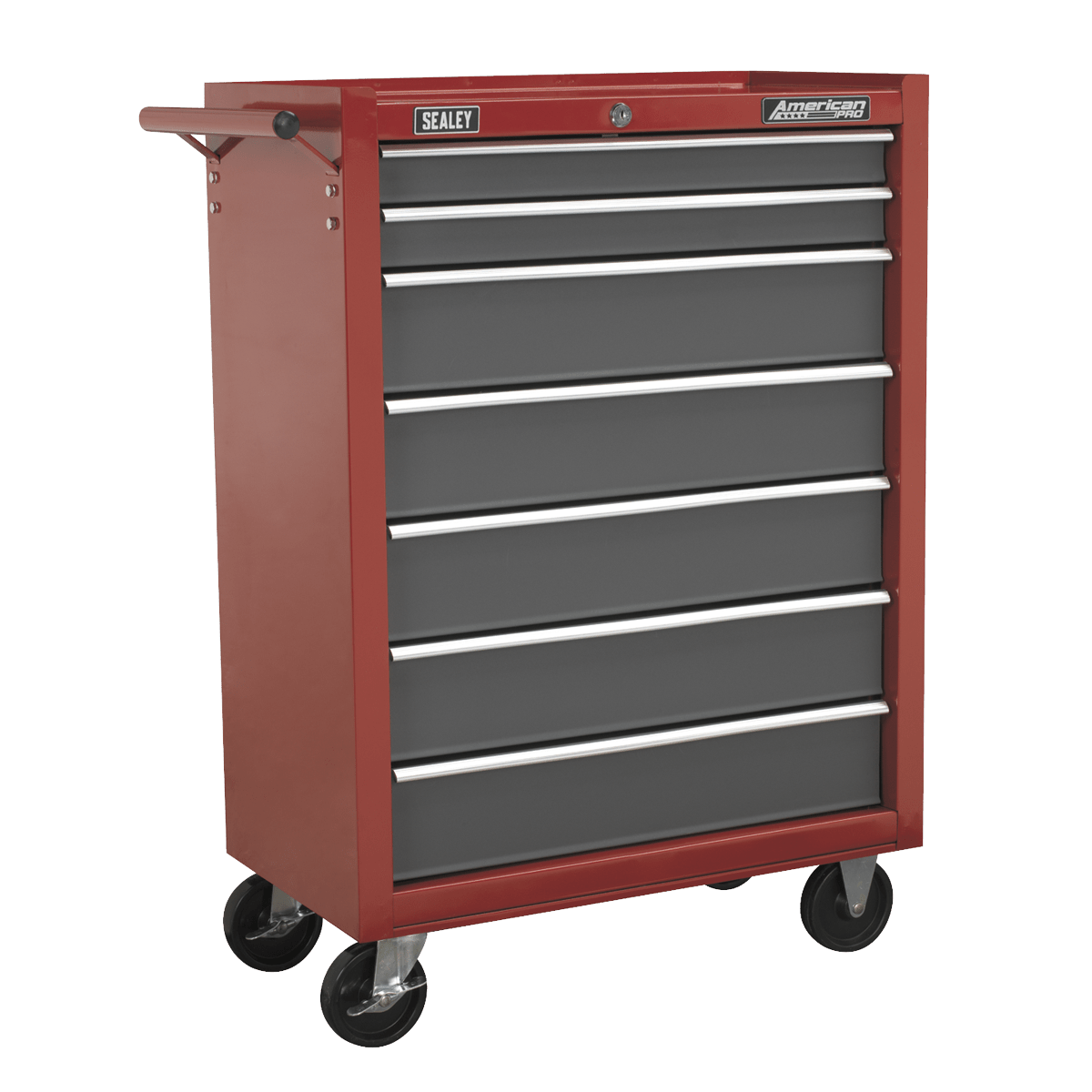 Sealey AP22507BB American PRO® Rollcab 7 Drawer - Red/Grey - AP22507BB - Sealey Tools UK - Trade Counter Direct