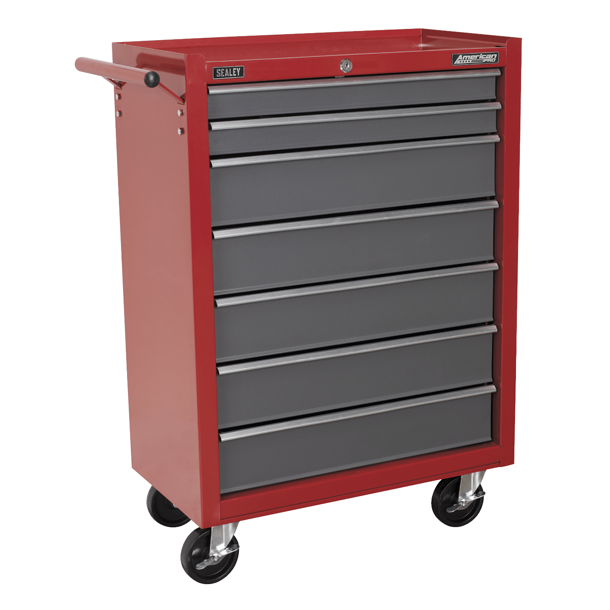 Sealey AP22507BB American PRO® Rollcab 7 Drawer - Red/Grey - AP22507BB - Sealey Tools UK - Trade Counter Direct