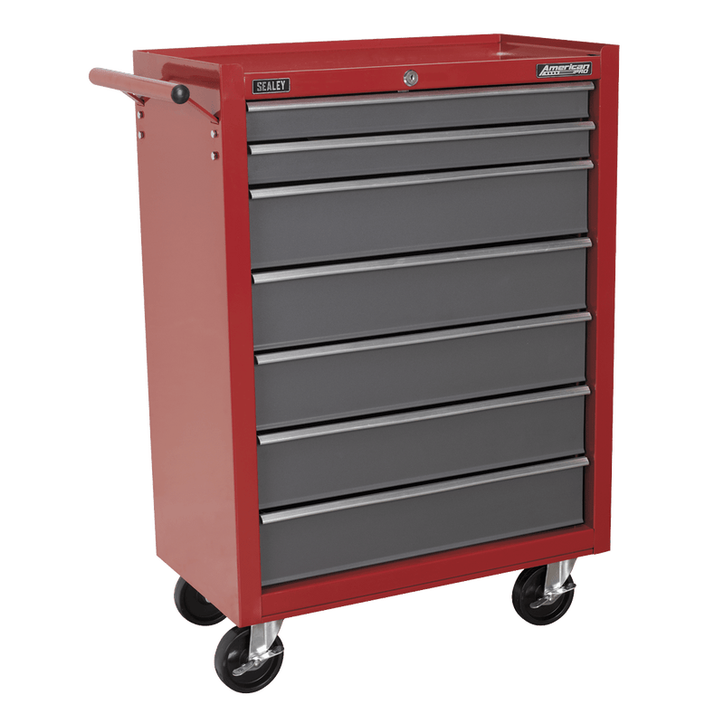 Sealey AP22507BB American PRO® Rollcab 7 Drawer - Red/Grey - AP22507BB - Sealey Tools UK - Trade Counter Direct