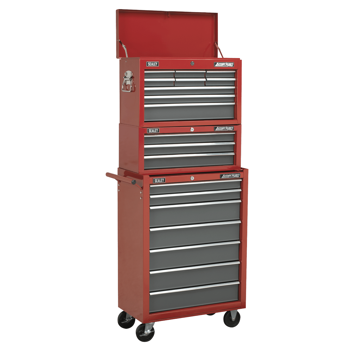 Sealey AP22509BB American PRO® Topchest 9 Drawer - Red/Grey - AP22509BB - Sealey Tools UK - Trade Counter Direct