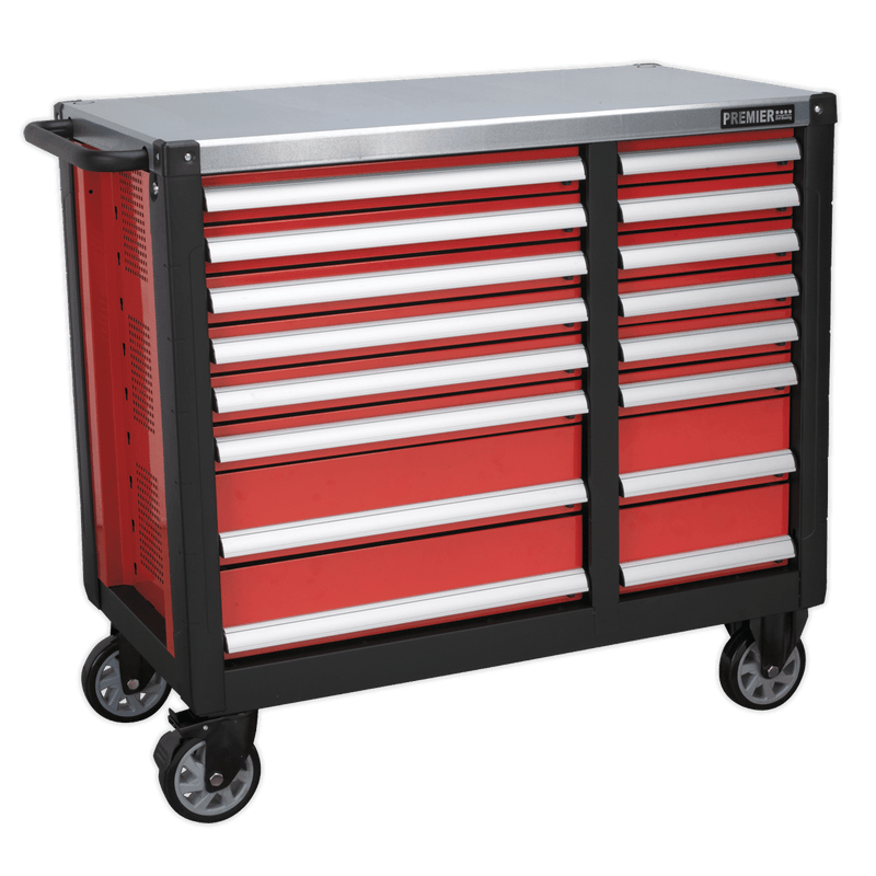 Sealey AP24216 Premier™ Mobile Workstation 16 Drawer - AP24216 - Sealey Tools UK - Trade Counter Direct