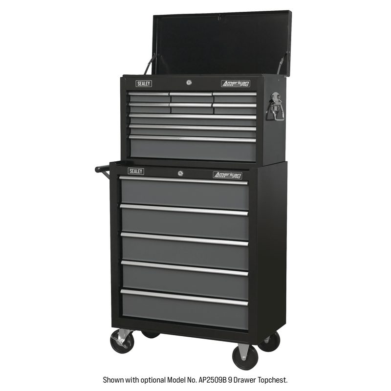 Sealey AP2505B American PRO® Rollcab 5 Drawer - Black/Grey - AP2505B - Sealey Tools UK - Trade Counter Direct