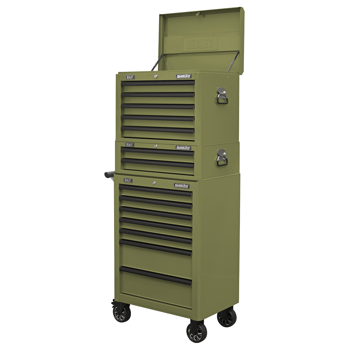 Sealey AP26029TK Superline PRO® Mid-Box Tool Chest 2 Drawer - Khaki - AP26029TK - Sealey Tools UK - Trade Counter Direct