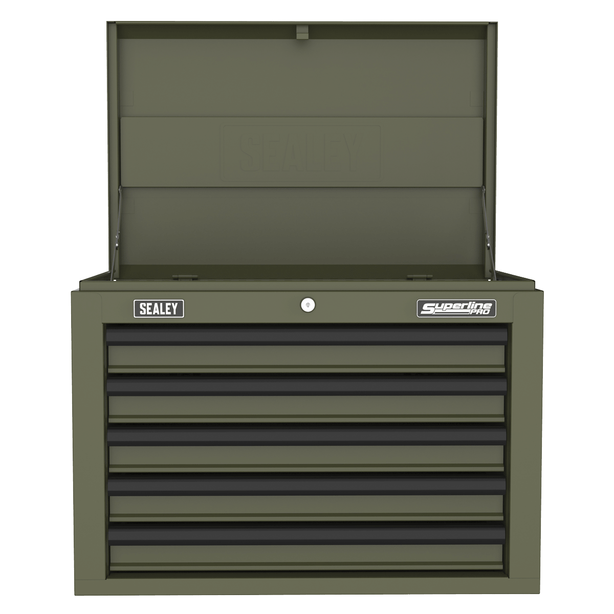 Sealey AP26059TK Superline PRO® Heavy-Duty Topchest 5 Drawer - Khaki - AP26059TK - Sealey Tools UK - Trade Counter Direct