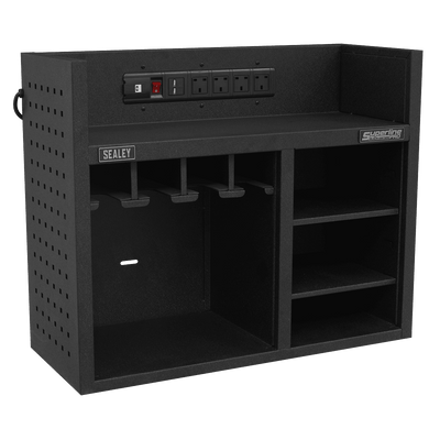 Sealey AP30SRBE Power Tool Storage Rack 760mm with Power Strip - AP30SRBE - Sealey Tools UK - Trade Counter Direct