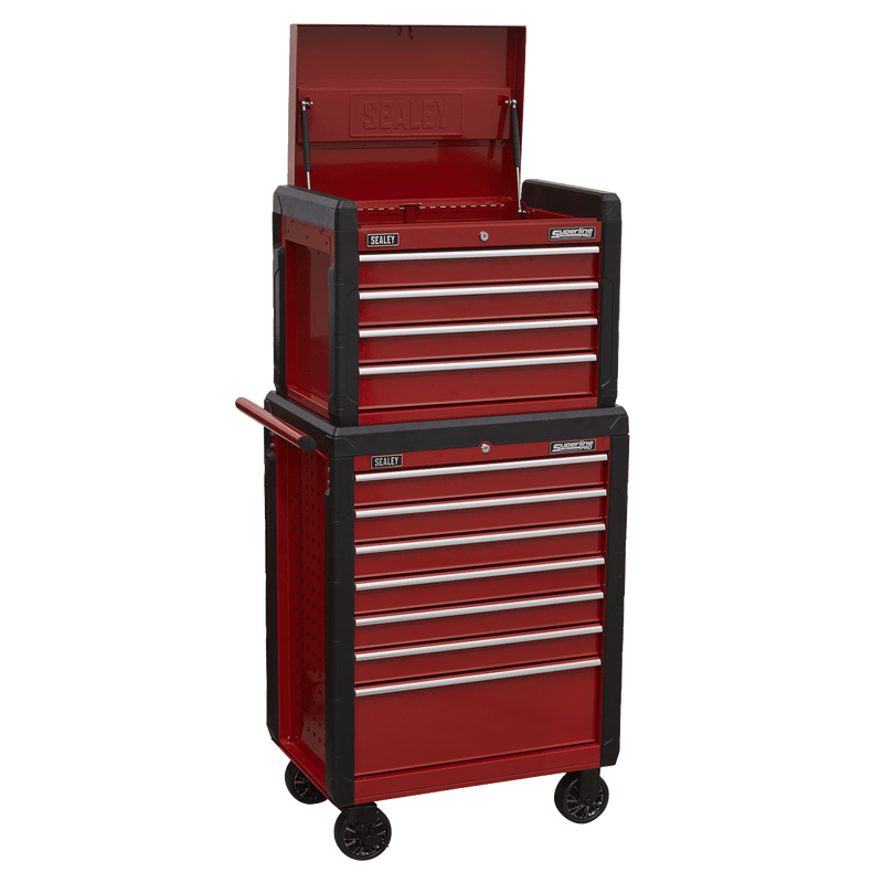 Sealey AP3411STACK Superline PRO® Topchest & Rollcab Combination 11 Drawer - AP3411STACK - Sealey Tools UK - Trade Counter Direct