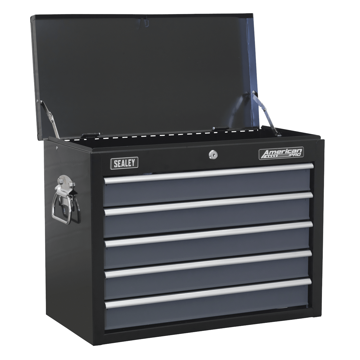 Sealey AP3505TB American PRO® Topchest 5 Drawer - Black/Grey - AP3505TB - Sealey Tools UK - Trade Counter Direct