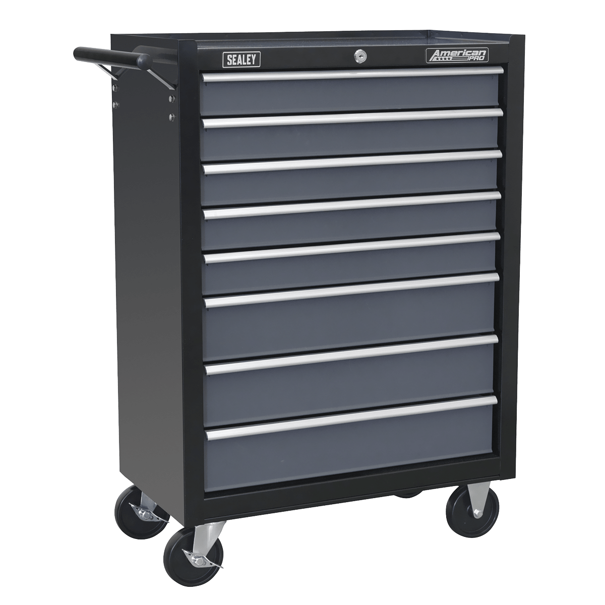 Sealey AP3508TB American PRO® Rollcab 8 Drawer - Black/Grey - AP3508TB - Sealey Tools UK - Trade Counter Direct
