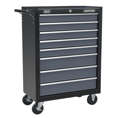 Sealey AP3508TB American PRO® Rollcab 8 Drawer - Black/Grey - AP3508TB - Sealey Tools UK - Trade Counter Direct
