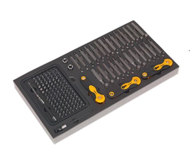 Sealey AP35TBCOMBO Tool Chest Combination 16 Drawer with Ball Bearing Slides - Black/Grey & 468pc Tool Kit - AP35TBCOMBO - Sealey Tools UK - Trade Counter Direct