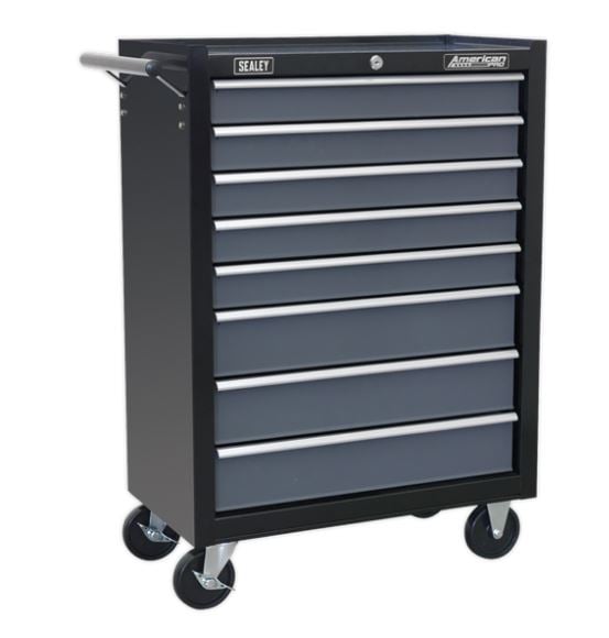 Sealey AP35TBCOMBO Tool Chest Combination 16 Drawer with Ball Bearing Slides - Black/Grey & 468pc Tool Kit - AP35TBCOMBO - Sealey Tools UK - Trade Counter Direct