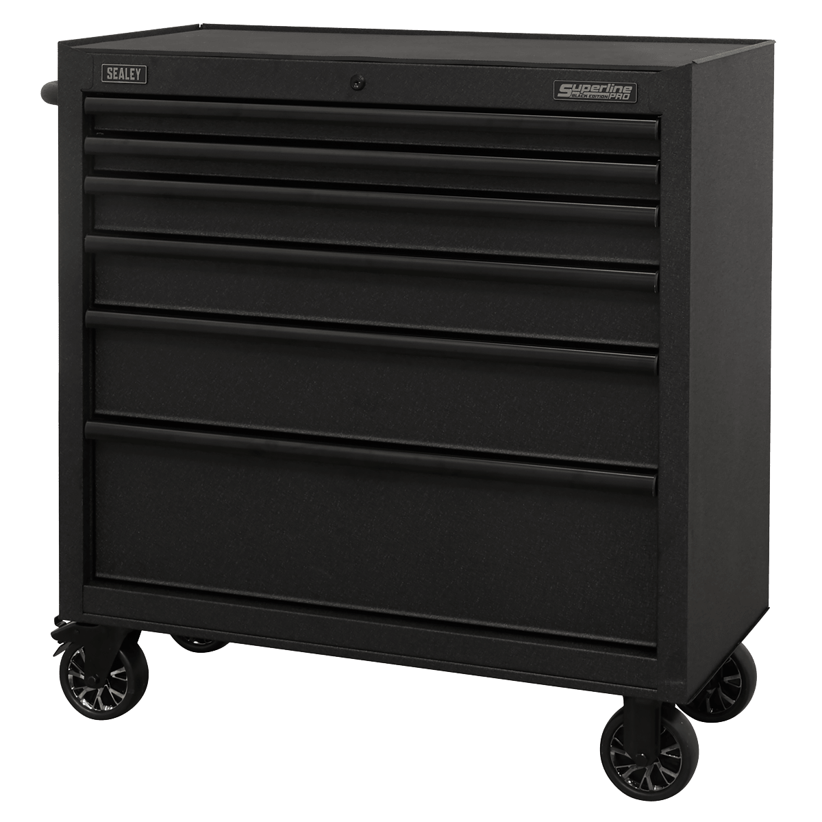 Sealey AP3606BE Superline PRO® Black Edition Rollcab with 6 Soft Close Drawers 915mm - AP3606BE - Sealey Tools UK - Trade Counter Direct