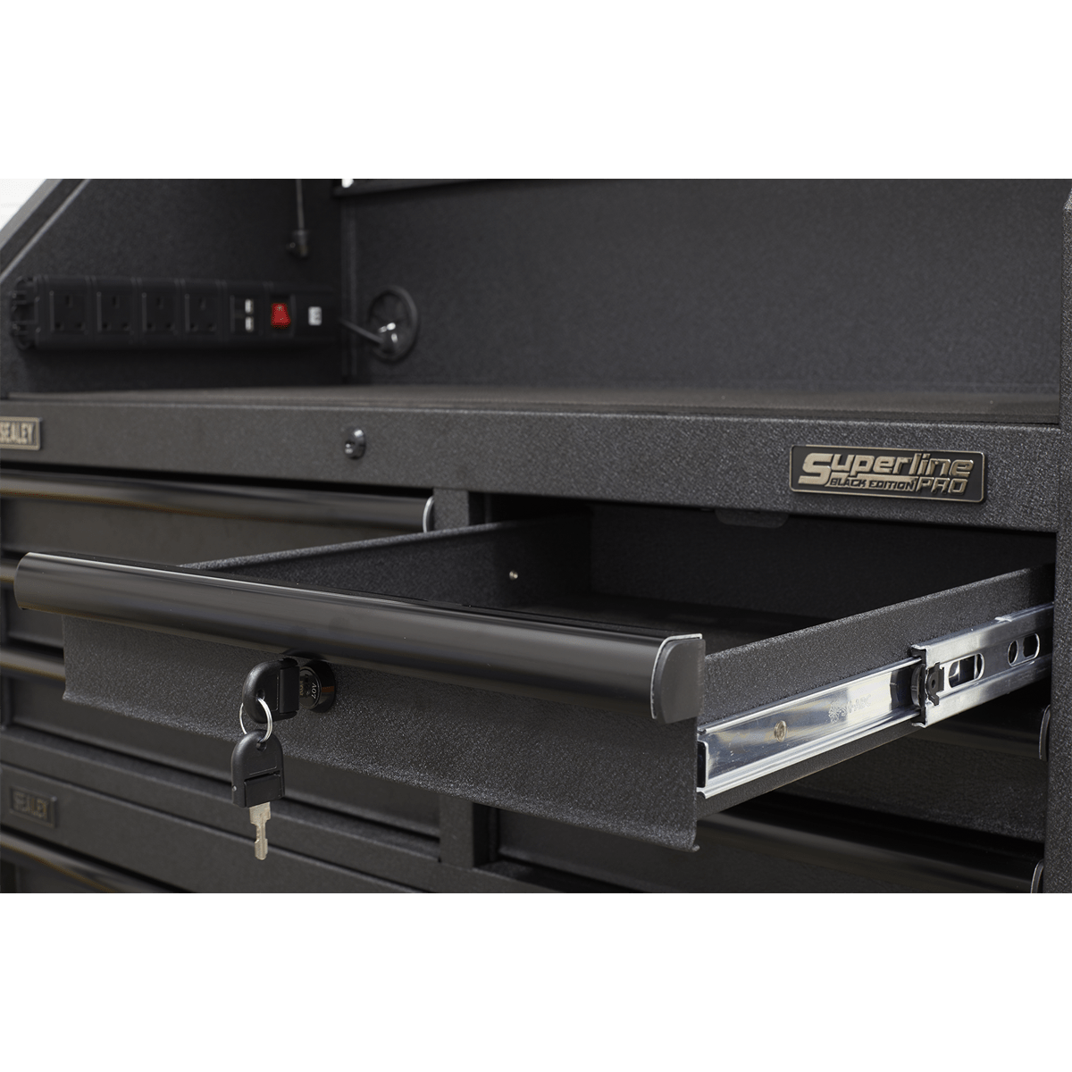 Sealey AP4106BE Superline PRO® Black Edition Topchest with 6 Soft Close Drawers & Power Bar 1030mm - AP4106BE - Sealey Tools UK - Trade Counter Direct