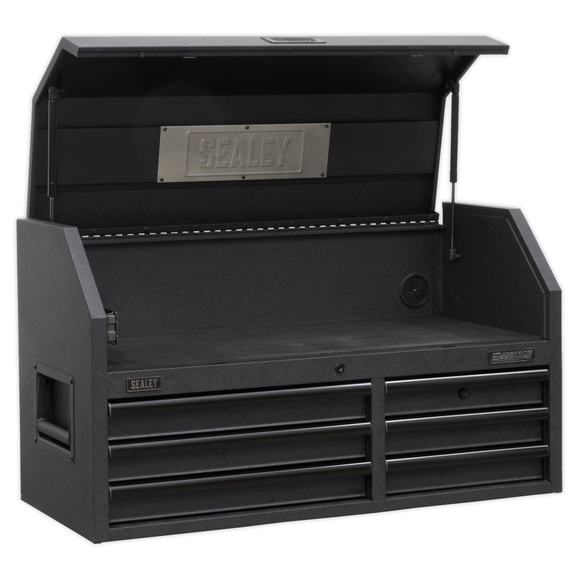 Sealey AP4106BE Superline PRO® Black Edition Topchest with 6 Soft Close Drawers & Power Bar 1030mm - AP4106BE - Sealey Tools UK - Trade Counter Direct
