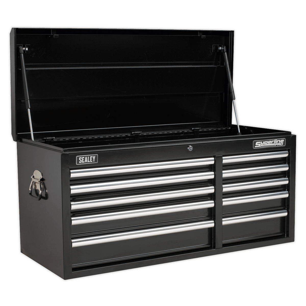 Sealey AP41110B Superline PRO® Heavy-Duty Topchest 10 Drawer - Black - AP41110B - Sealey Tools UK - Trade Counter Direct