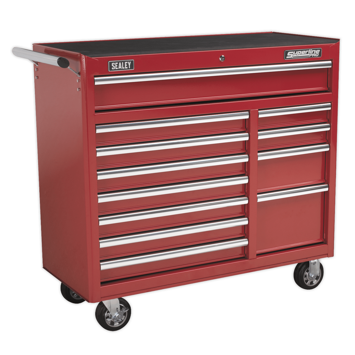 Sealey AP41120 Rollcab 12 Drawer with Ball Bearing Slides Heavy - Duty - Red - AP41120 - Sealey Tools UK - Trade Counter Direct