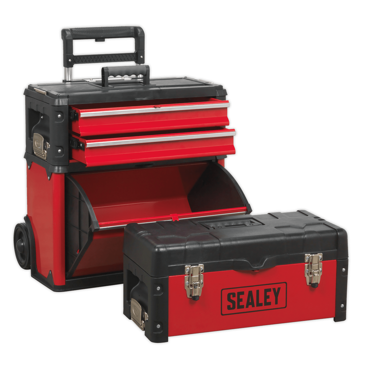 Sealey AP548 Mobile Steel/Composite Toolbox with 3 Compartments - AP548 - Sealey Tools UK - Trade Counter Direct