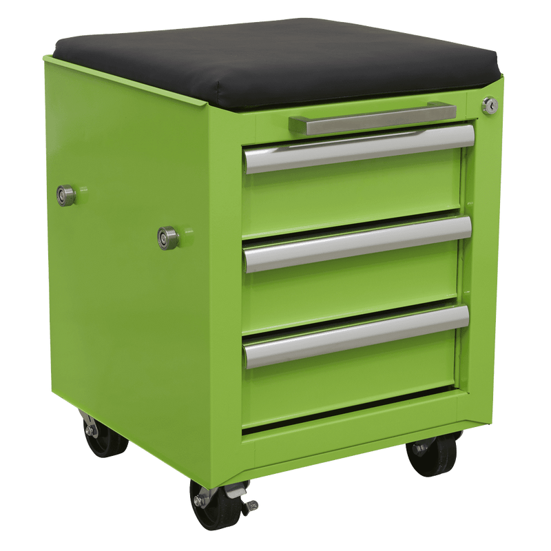 Sealey AP556CSHV Rollcab 3 Drawer & Utility Seat - AP556CSHV - Sealey Tools UK - Trade Counter Direct