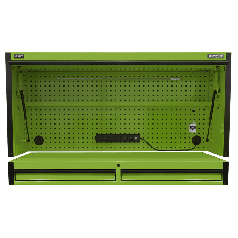 Sealey AP6103BE Superline PRO® Black Edition Top Hutch & 2 Drawer Riser 1549mm - AP6103BE - Sealey Tools UK - Trade Counter Direct