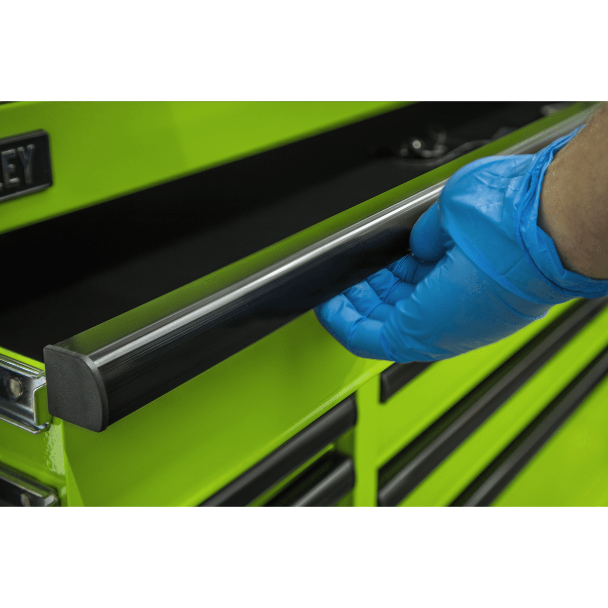 Sealey AP6115BECOMBO2 15 Drawer 1549mm Mobile Trolley with Wooden Worktop, Hutch, 2 Drawer Riser & Side Locker - AP6115BECOMBO2 - Sealey Tools UK - Trade Counter Direct