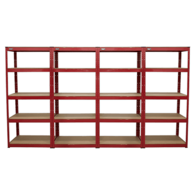 Sealey AP6150COMBO Racking Unit with 5 Shelves 150kg Capacity Per Level - Set of 4 - AP6150COMBO - Sealey Tools UK - Trade Counter Direct