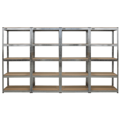 Sealey AP6150GSCOMBO Racking Unit 5 Shelf 150kg Capacity Per Level - Set of 4 - AP6150GSCOMBO - Sealey Tools UK - Trade Counter Direct