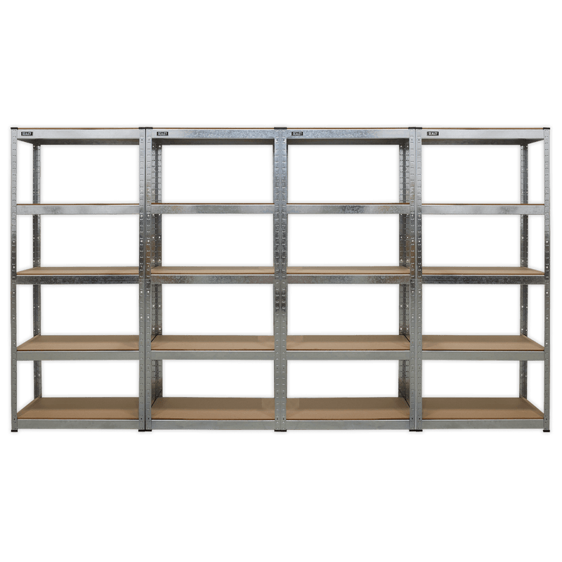 Sealey AP6150GSCOMBO Racking Unit 5 Shelf 150kg Capacity Per Level - Set of 4 - AP6150GSCOMBO - Sealey Tools UK - Trade Counter Direct