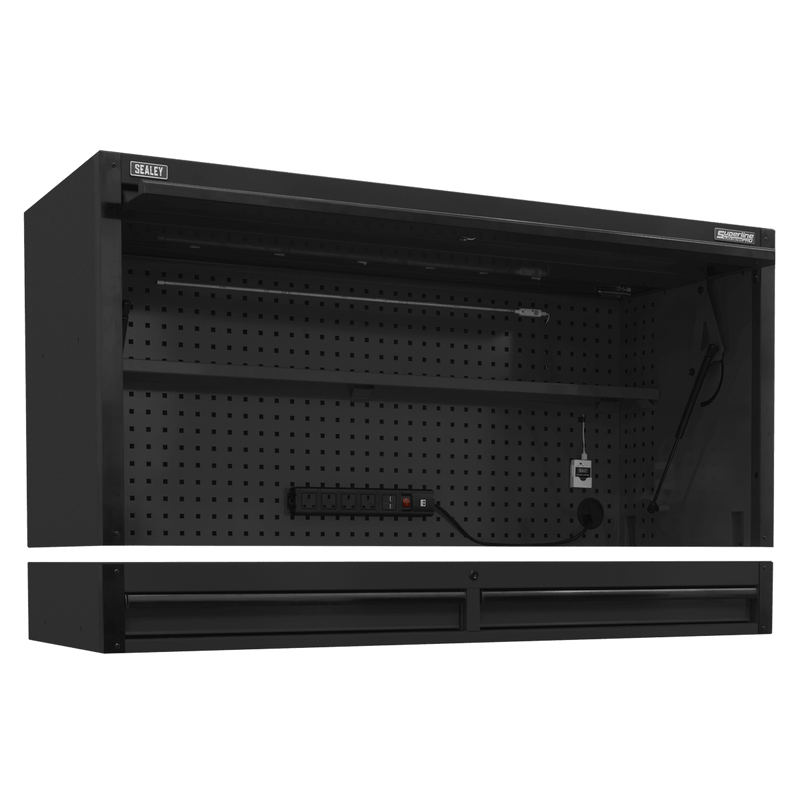 Sealey AP6203BE Superline PRO® Black Edition Top Hutch & 2 Drawer Riser 1549mm - AP6203BE - Sealey Tools UK - Trade Counter Direct