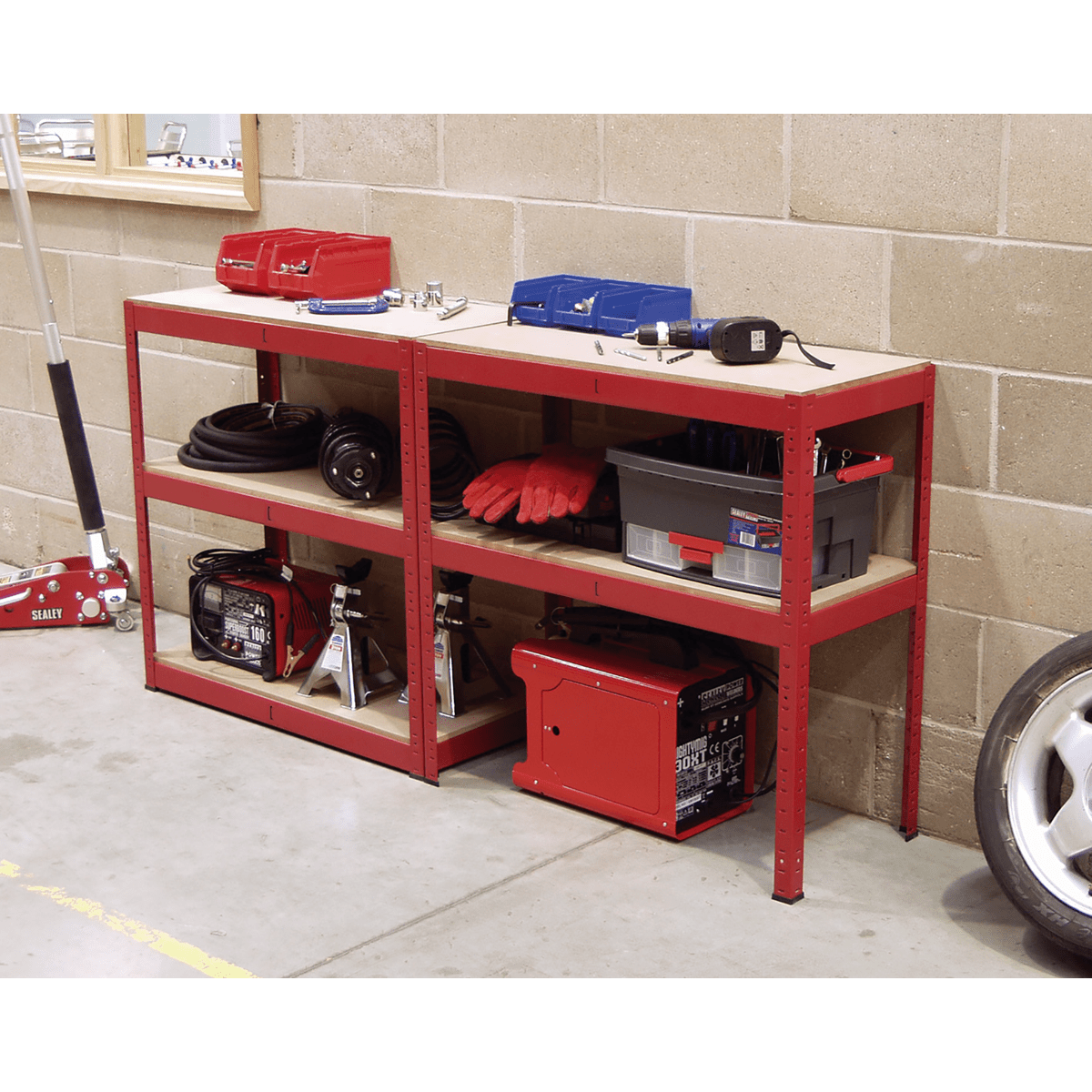 Sealey AP6350 Racking Unit with 5 Shelves 350kg Capacity Per Level - AP6350 - Sealey Tools UK - Trade Counter Direct