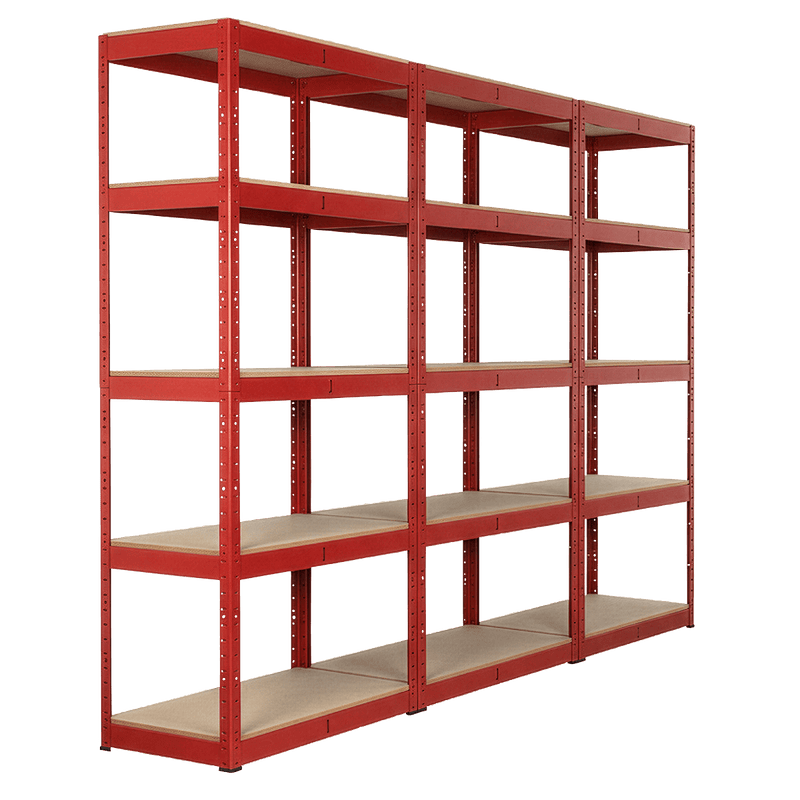 Sealey AP6350COMBO1 Racking Unit with 5 Shelves 350kg Capacity Per Level - Set of 3 - AP6350COMBO1 - Sealey Tools UK - Trade Counter Direct