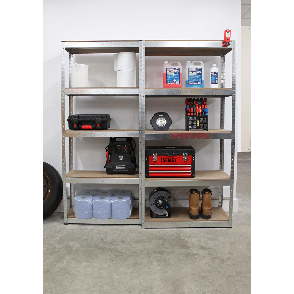 Sealey AP6350GS Racking Unit with 5 Shelves 350kg Capacity Per Level - AP6350GS - Sealey Tools UK - Trade Counter Direct