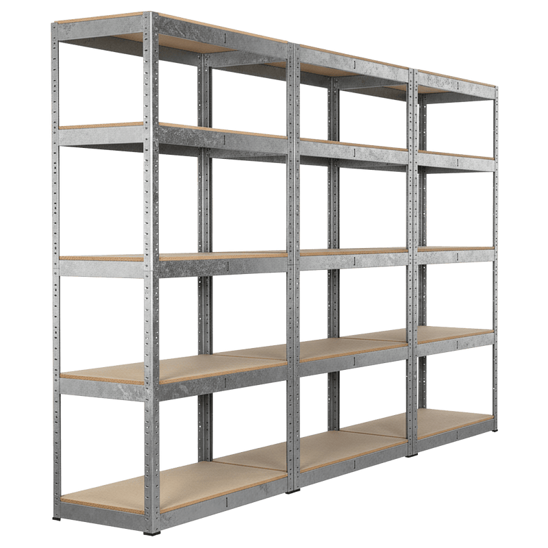 Sealey AP6350GSCOMBO1 Racking Unit with 5 Shelves 350kg Capacity Per Level - Set of 3 - AP6350GSCOMBO1 - Sealey Tools UK - Trade Counter Direct