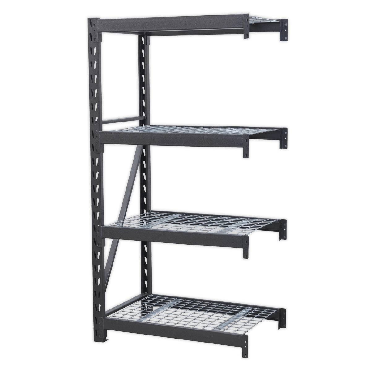 Sealey AP6372E Heavy - Duty Racking Extension Pack with 4 Mesh Shelves 640kg Capacity Per Level - AP6372E - Sealey Tools UK - Trade Counter Direct