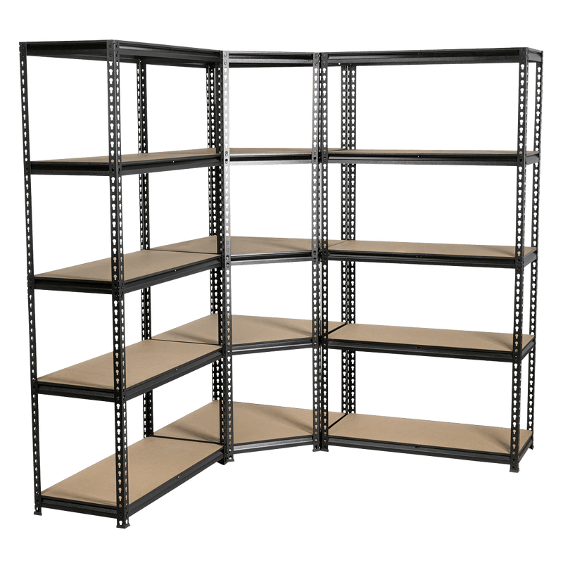 Sealey AP7150COMBO1 Corner Racking Unit with 5 Shelves - AP7150COMBO1 - Sealey Tools UK - Trade Counter Direct