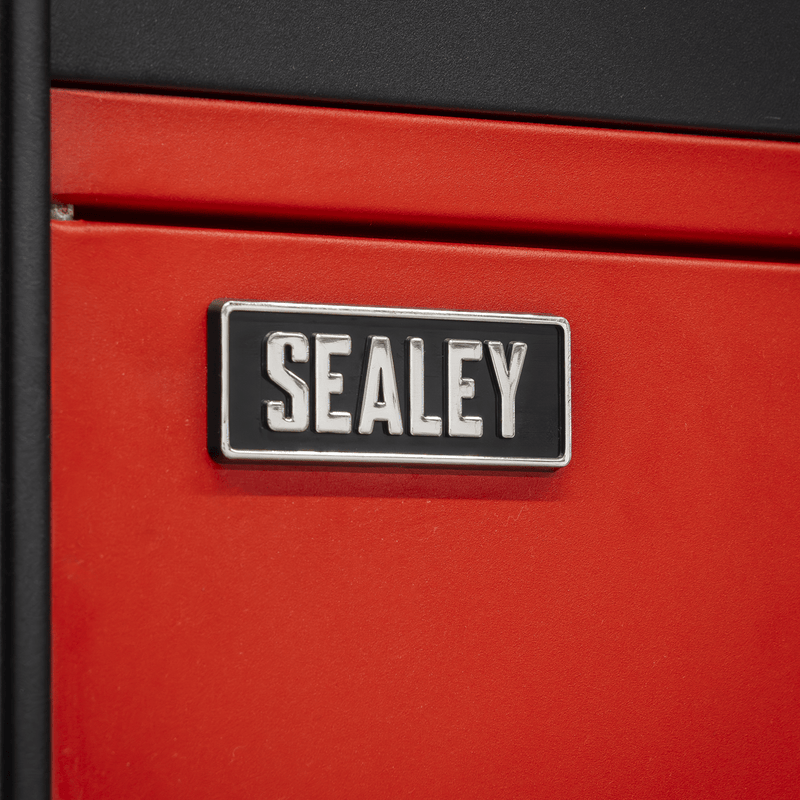 Sealey AP830R Shelving Unit 4-Tier with Cupboard & Drawer - AP830R - Sealey Tools UK - Trade Counter Direct
