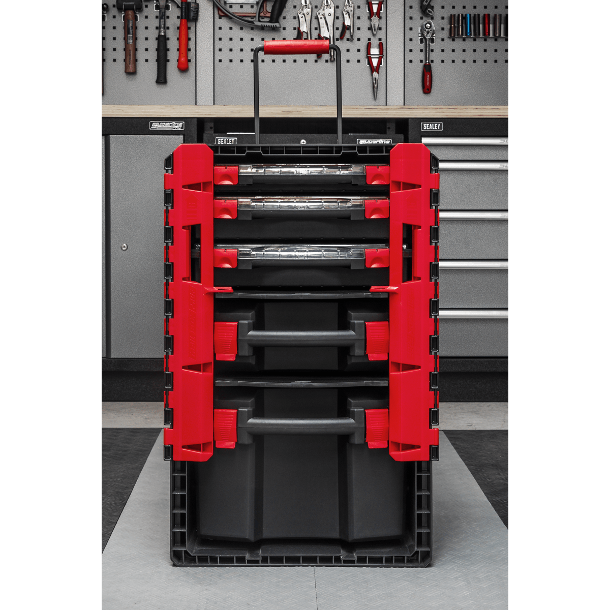 Sealey AP860 Professional Mobile Toolbox with 5 Removable Storage Cases - AP860 - Sealey Tools UK - Trade Counter Direct
