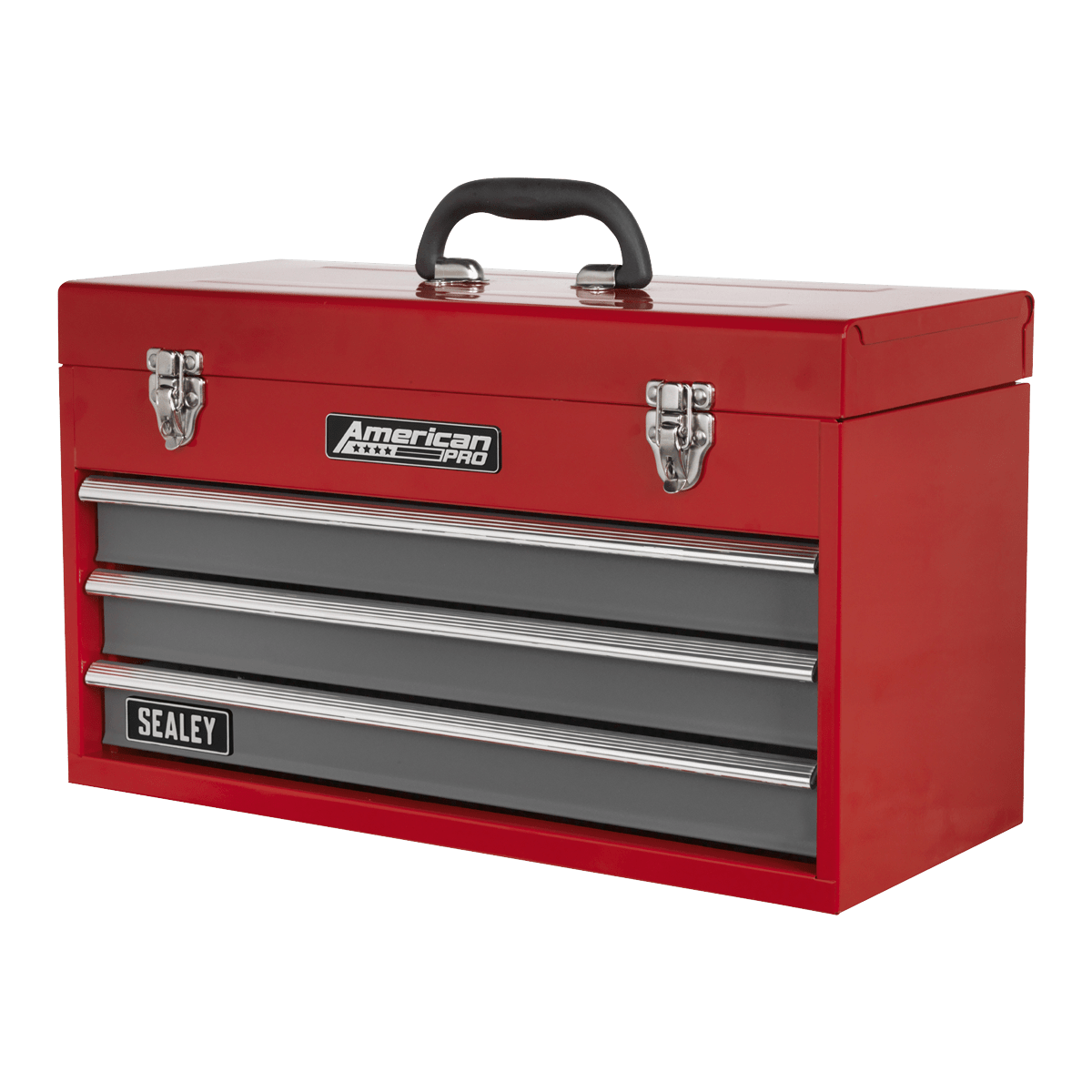 Sealey AP9243BB American PRO® Tool Chest 3 Drawer - Red/Grey - AP9243BB - Sealey Tools UK - Trade Counter Direct