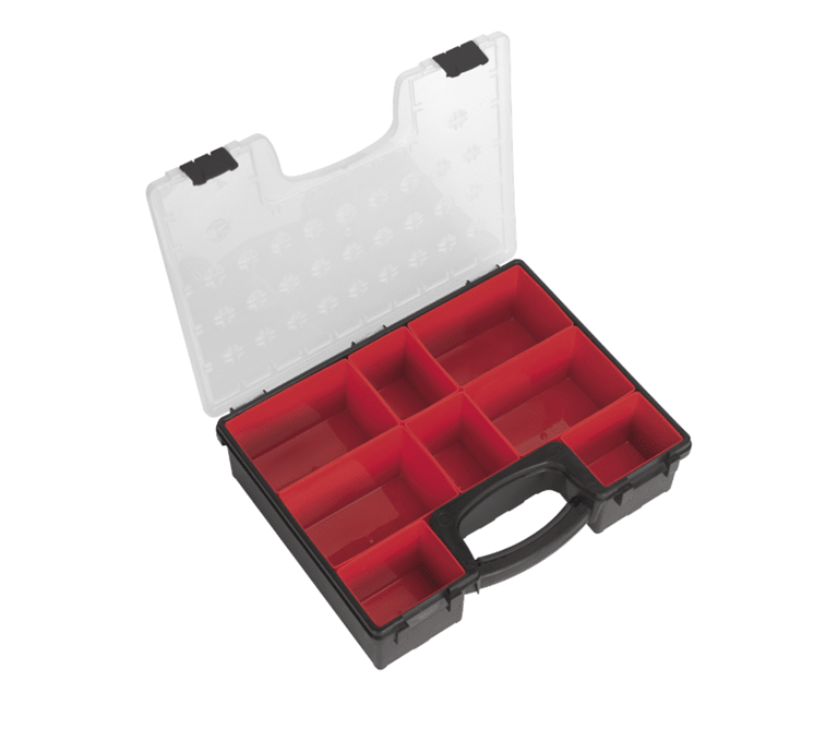 Sealey APAS3R Parts Storage Case with 8 Removable Compartments - APAS3R - Sealey Tools UK - Trade Counter Direct