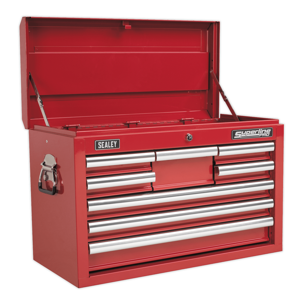 Sealey APCOMBOBBTK57 Superline PRO® Topchest & Rollcab Combination 15 Drawer with 148pc Tool Kit - Red - APCOMBOBBTK57 - Sealey Tools UK - Trade Counter Direct