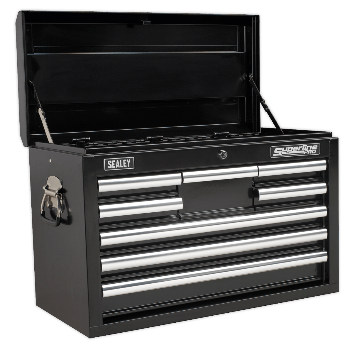 Sealey APCOMBOBBTK58 Superline PRO® Topchest & Rollcab Combination 15 Drawer with 148pc Tool Kit - Black - APCOMBOBBTK58 - Sealey Tools UK - Trade Counter Direct